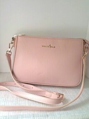 White Elm ARA Convertible Crossbody/Clutch Dusty Pink NWOT